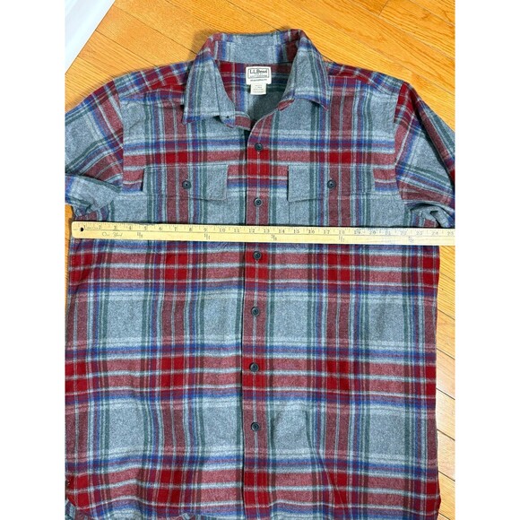 L.L. Bean Chamois Cloth Shirt, Traditional Fit Flannel Men’s L - Picture 5 of 7
